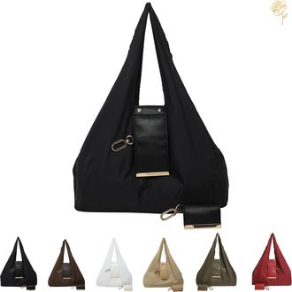 Generic The Compact, Multi-Functional Key Tote That Fits in Your Pocket, Compact Pocket-Fit Tote Bag, Large Capacity Shopping Bag (Black)