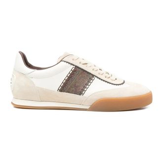 Etro Etro, Sneakers, female, Beige, Size: 10 US Pattern-panel Sneakers