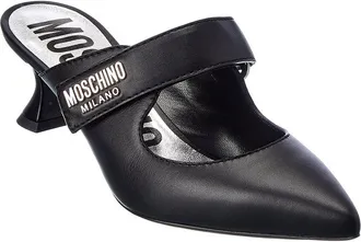 Moschino Logo Leather Pump