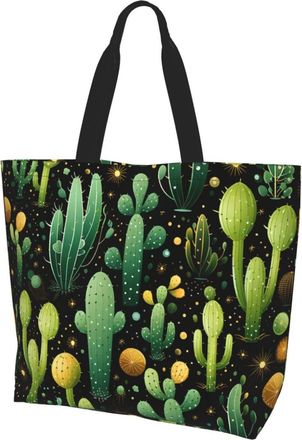 Generic Many Cacti Women Handbag Waterproof Shoulder Bag Eco Friendly Handbags For Camping Picnic Work