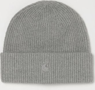 Carhartt Work in Progress Beanie Curtis a coste in poliestere riciclato con logo ricamato