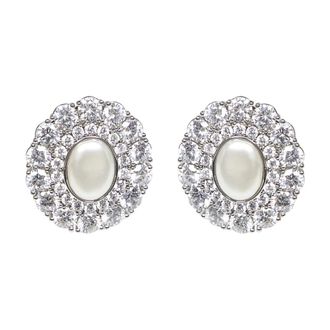 Self Portrait 649Ep-Pearl - Dames - Oorbellen - Grijs - ONE Size - Accessoires