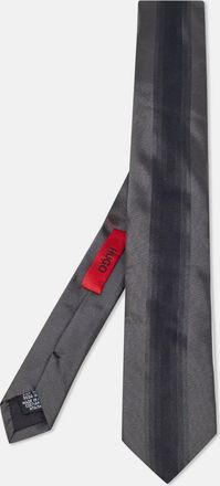 HUGO BOSS Boss By Hugo Boss Grey Striped Silk Skinny Tie