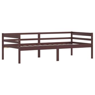 vidaXL Vidaxl - Estructura Cama Sin Colch&oacute;n Madera Pino Marr&oacute;n Oscuro 90x200 Cm