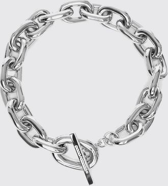 Paco Rabanne Bracciale in alluminio con chiusura a gancio e logo inciso