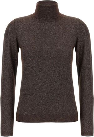 Brunello Cucinelli Sparkling Cashmere And Silk Lightweight Turtleneck Sweater Clothing