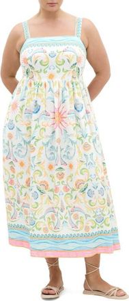 City Chic Calissa Maxi Dress in Seascape Plc at Nordstrom, Size 16W