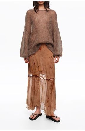 Bimba & Lola Flared Buttoned Skirt in Underwater Garden at Nordstrom, Size X-Small Eu