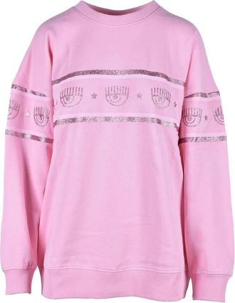 Chiara Ferragni Pink Cotton Sweatshirt
