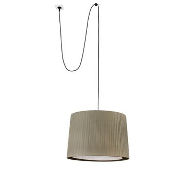 Faro Barcelona Faro Samba L&aacute;mpara Colgante Cil&iacute;ndrica Negra, Verde Con Enchufe