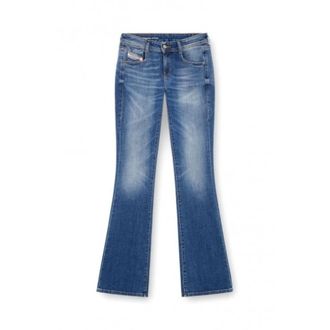 Diesel Boot-cut Jeans, female, Blue, Size: W28 L34 Bootcut Jeans with Low Waist