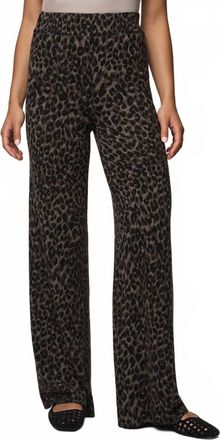 Splendid Wide Leg Sweater Pant In Leopard Print