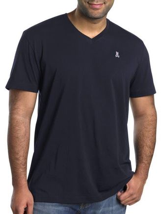 Psycho Bunny Logo V-Neck T-Shirt in New Navy at Nordstrom, Size 4X Big