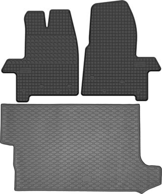 OEM Juego De Alfombrillas De Goma Para Ford Transit Custom I Van (2014-2020) + Alfombrilla Para Maletero