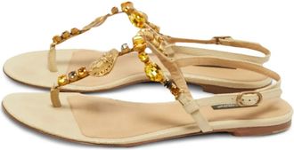 Dolce & Gabbana Sandali goffrati con decorazione - Toni neutri