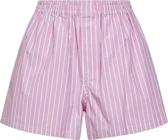 Balenciaga Short Shorts, female, Pink, Size: M Striped Shorts