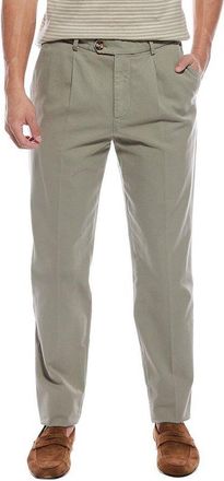 Brunello Cucinelli Light Green Pleated Trousers, Brand Size 54 (US Size 38)