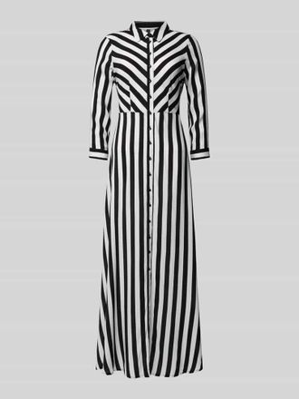 Vero Moda Hemdblusenkleid aus Viskose mit Knopfleiste in Black, Größe XL