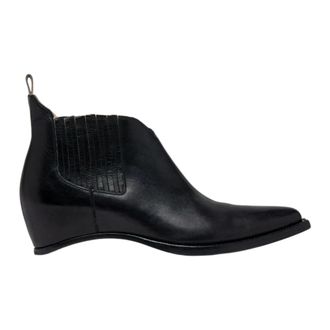 Maison Margiela Chelsea Boots, male, Black, Size: 9 US Heel-less Western Chelsea Boots