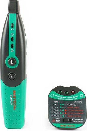 OEM Detector De Disyuntores, Ms5902, 3 Indicadores Led, Detector Autom&aacute;tico De Fusibles Y Comprobador De Tomacorrientes (enchufe Ue 220 V)