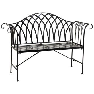 Wanderlust Deco Banco De Forja Negro 110x50x88