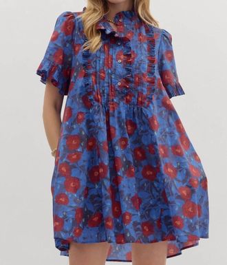 Entro Poppy Floral Dress In Midnight