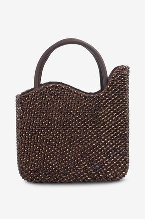 Le Silla Shopper aus Satin mit Strasssteinen Ivy