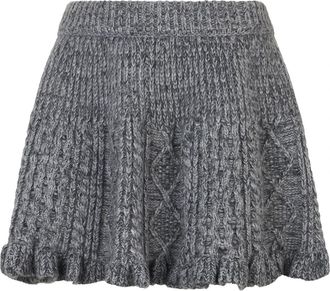 Red Valentino Korte Cirkelrok - Dames - Korte rokken - Grijs - M - Rokken