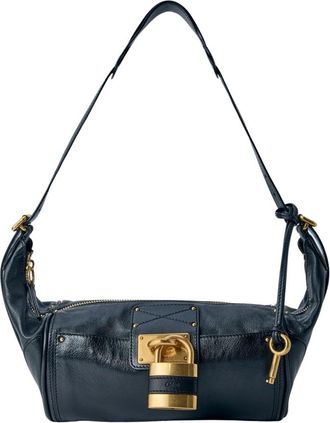 Chlo&eacute; Paddington Grained Shoulder Bag - Dames - Schoudertassen - Zwart - ONE Size - Katoen - Tassen