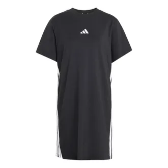 adidas (WMNS) adidas Essential 3-Stripes T-Shirt Dress Asia Sizing Black White KC4818