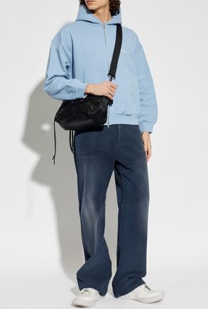 Balenciaga Sweatshirt With Embroidered Logo, Mens, Blue