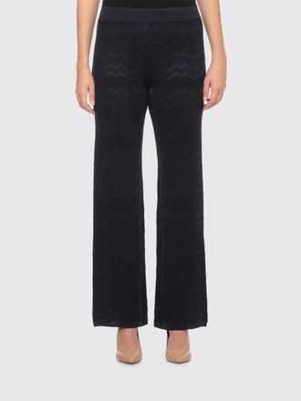 Missoni Straight-Leg Knitted Trousers in Wool Blend with Zig-Zag Pattern