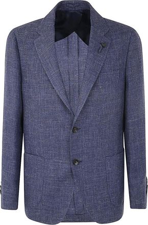 Lardini Giacca a righe - - Jackets - Uomo - Blu - L