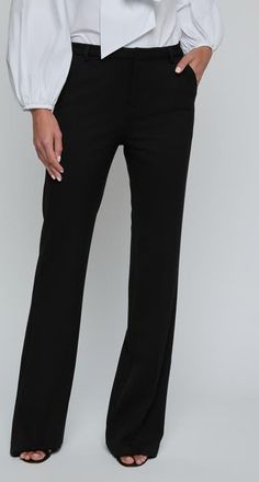 L'agence Frances Bootcut Pants in Black at Nordstrom, Size 10