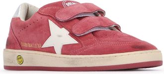 Golden Goose Boys Ballstar Strap Suede Uppe Redwhitesilver Sneaker
