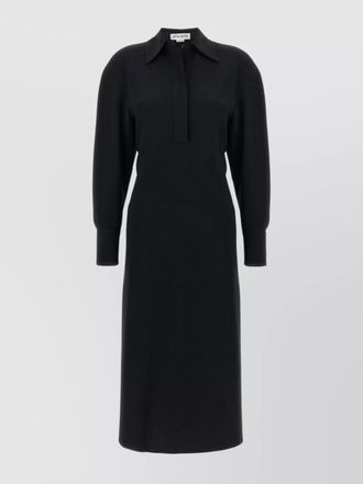 Victoria Beckham long sleeve polo collar midi dress