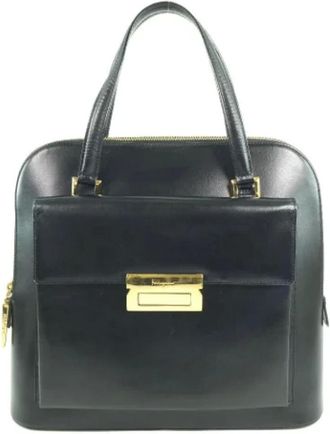 Ferragamo Pre-owned Handbags, female, Black, Size: ONE SIZE Pre-owned Leather handbags