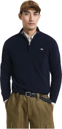 GANT Truien & Vesten, Heren, Blauw, 5Xl, Wol, Superfine Lamswollen Half-Zip Trui