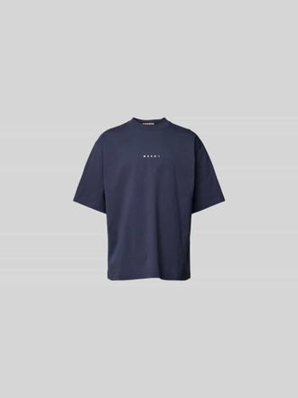 Marni Oversized T-Shirt mt Label-Print in Black, Gr&ouml;&szlig;e 46