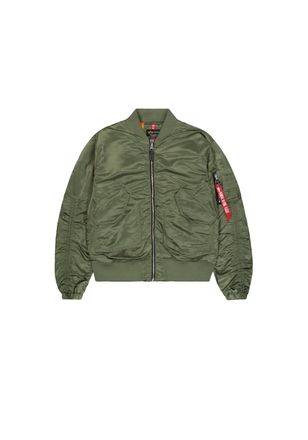 Alpha Industries Bomberjacke ALPHA INDUSTRIES CWU MA-1 Bomber NC Women, Damen, Gr. L/XL, gr&uuml;n (sage, gr&uuml;n), Obermaterial: 100% Nylon, Lining/F&uuml;llung: 100% Polyester, J