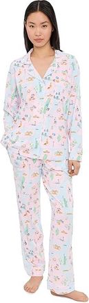 Bedhead Pajamas Long Sleeve Classic Cotton Knit Pajama Set Womens Pajama Sets New York/New York : LG (US 12-14), Cotton/Down
