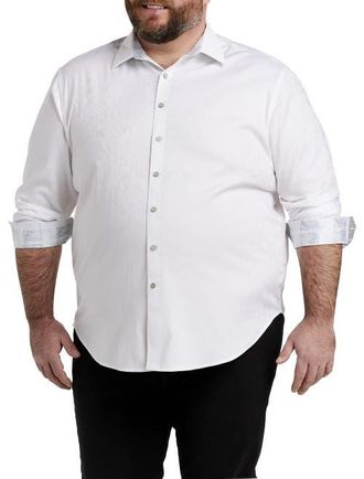 Robert Graham Big & Tall Highland Sport Shirt in White at Nordstrom, Size Xxx-Large L