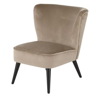 Maisons du monde Sill&oacute;n vintage y terciopelo beige