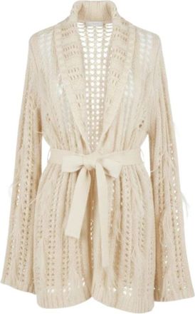 Twinset Twin-set Truien - Dames - Vesten - Beige - XS - Truien & Vesten