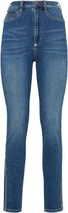 Philipp Plein Super High Waist Jegging - Dames - Skinny Jeans - Blauw - W27 - Katoen - Jeans