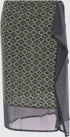 Dries Van Noten Gonna Dries Van Noten in jersey con stampa