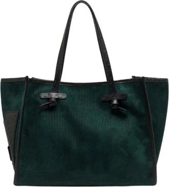 Gianni Chiarini Marcella Tote Bag - Dames - Shoppers - Groen - ONE Size - Leer - Tassen