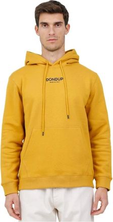 Dondup Hoodies & sweatvesten, Heren, Geel, XL, Katoen, Regular hoodie van katoen