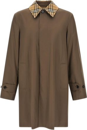 Burberry Brown Solid Trench Coat