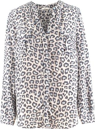 Joie Leopard Print Blouse Size S